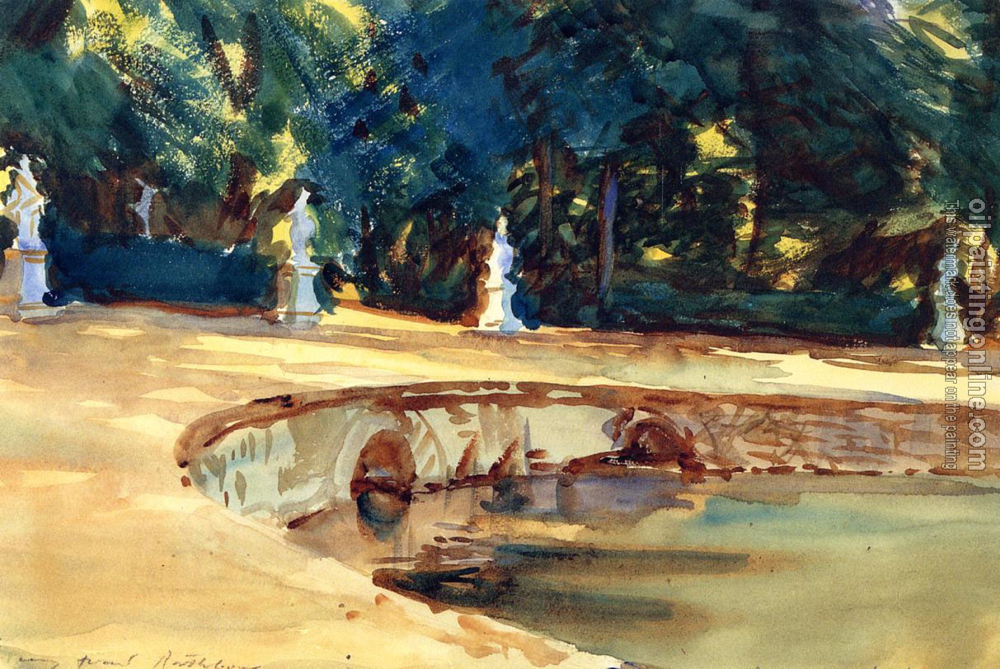 Sargent, John Singer - Pool in the Garden of La Granja